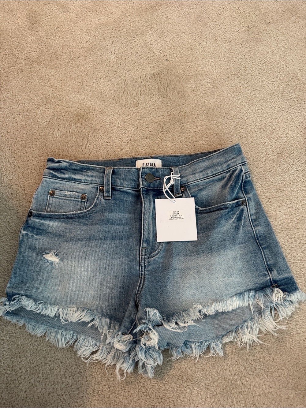NWT PISTOLA Gigi low rise cut off shorts